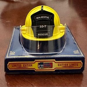 Vintage Code 3 Appx 10cm On Longest Side 60051 - Model Fire Helmet - Yellow